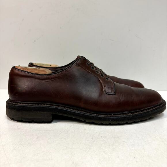 EXCELLENT Alden Plain Toe Blucher Brown Horween Chromexcel PTB Made USA 10.5 C main image 10
